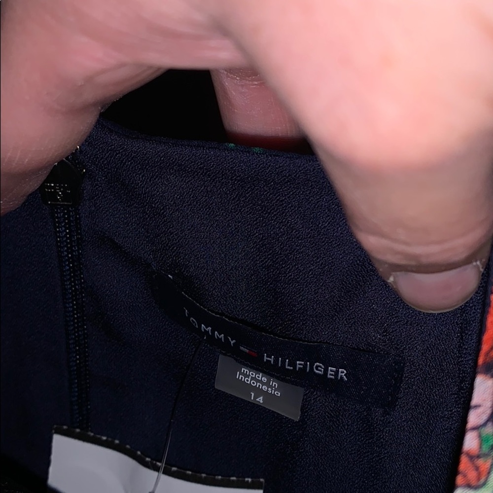 Tommy Hilfiger navy floral chiffon dress! - Picture 5 of 6